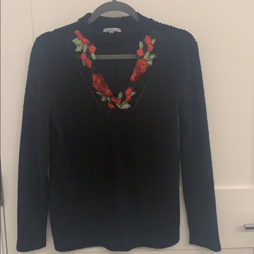 Black cut out sweater